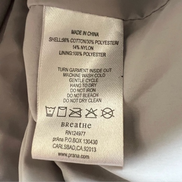 Prana Abby water resistant button front windbreaker jacket 502 - Picture 12 of 12